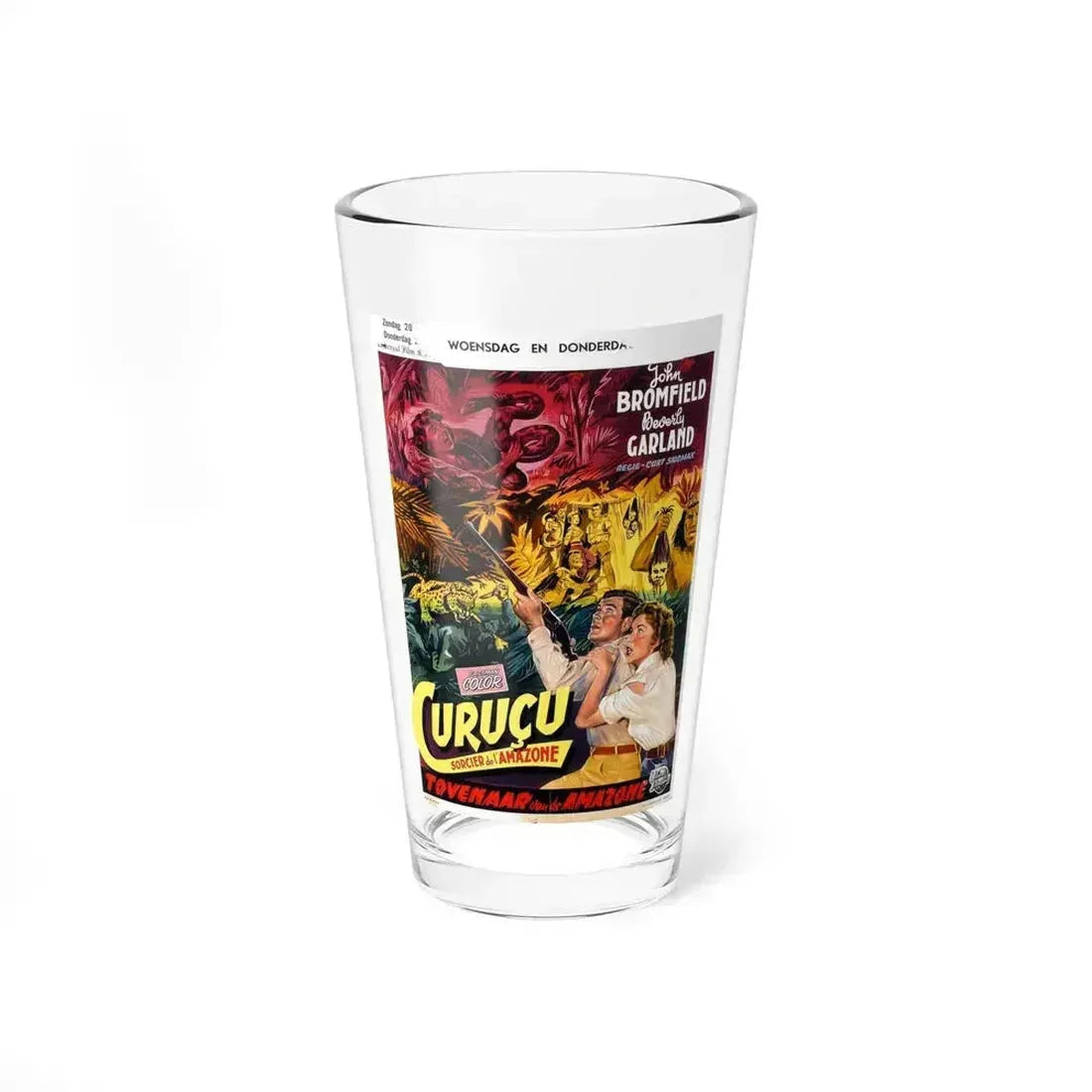 CURUCU, BEAST OF THE AMAZON (BELGIAN) 1956 Movie Poster - Pint Glass 16oz 16oz - Go Mug Yourself