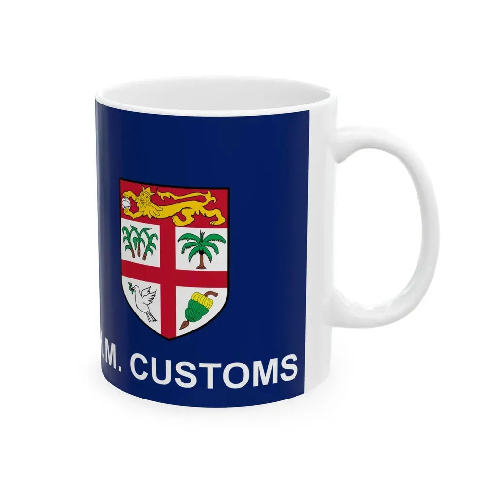 Customs Ensign of Fiji 1970 (Fiji) White Coffee Mug - Go Mug Yourself