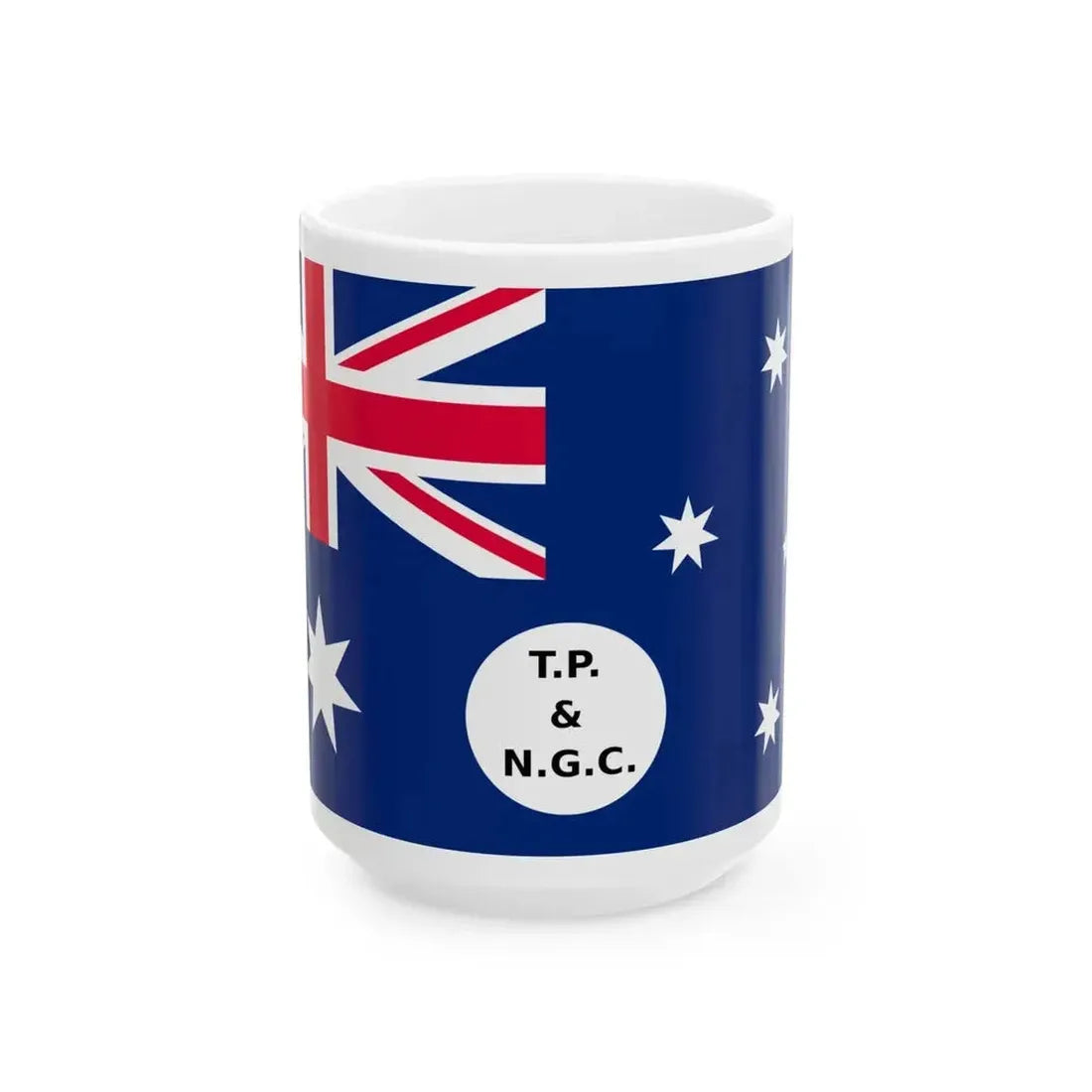 Customs Flag of the Territory of Papua and New Guinea 1949-1952 (Australia) White Coffee Mug 15oz - Go Mug Yourself
