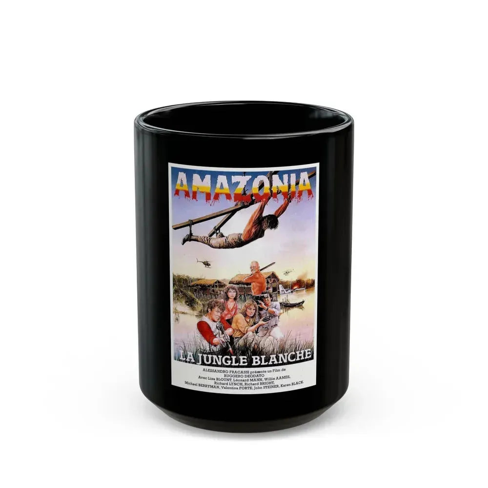 CUT AND RUN (FRENCH) 1984 Movie Poster - Black Coffee Mug 15oz - Go Mug Yourself
