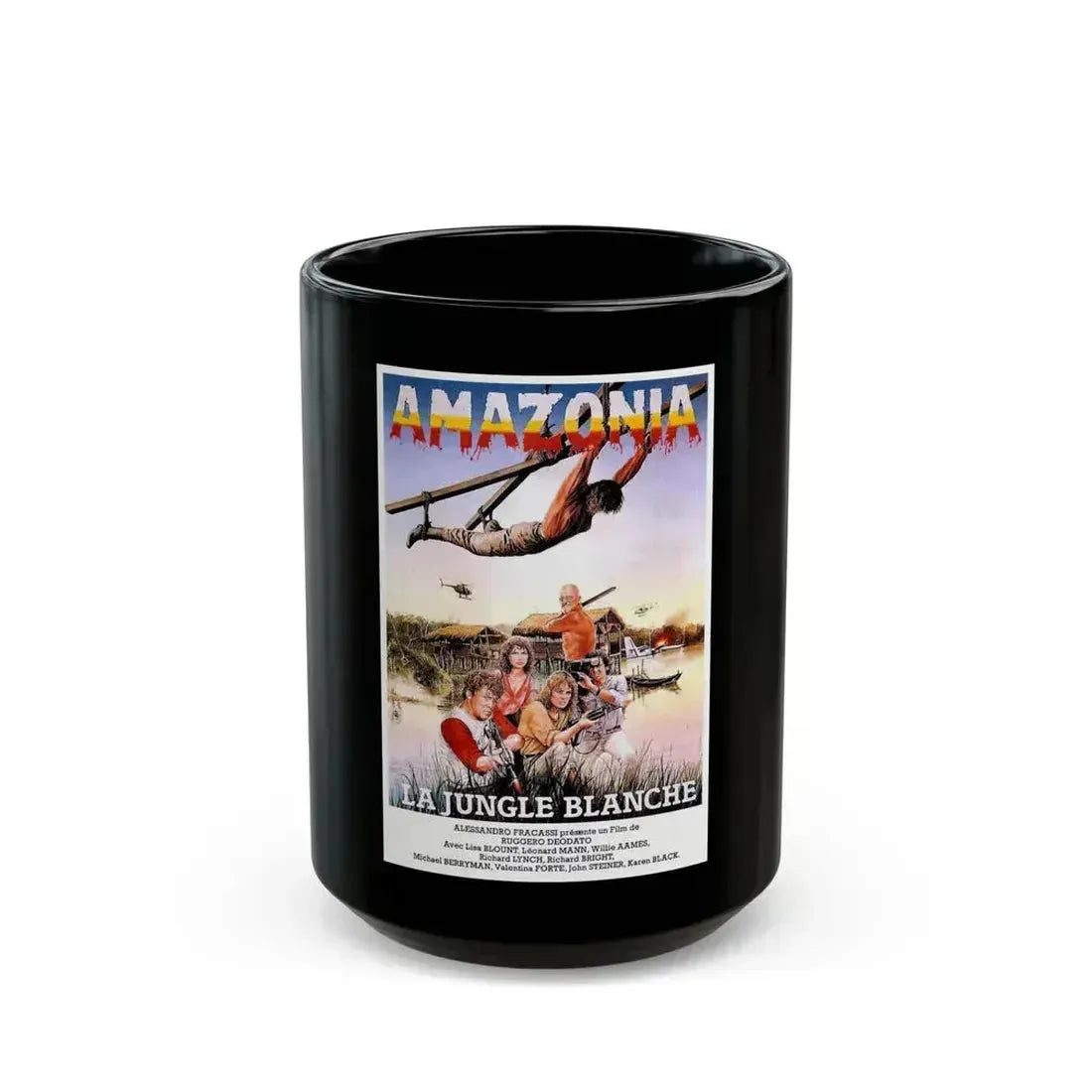 CUT AND RUN (FRENCH) 1984 Movie Poster - Black Coffee Mug 15oz - Go Mug Yourself