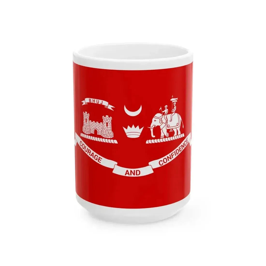 Cutch flag (India) White Coffee Mug 15oz - Go Mug Yourself