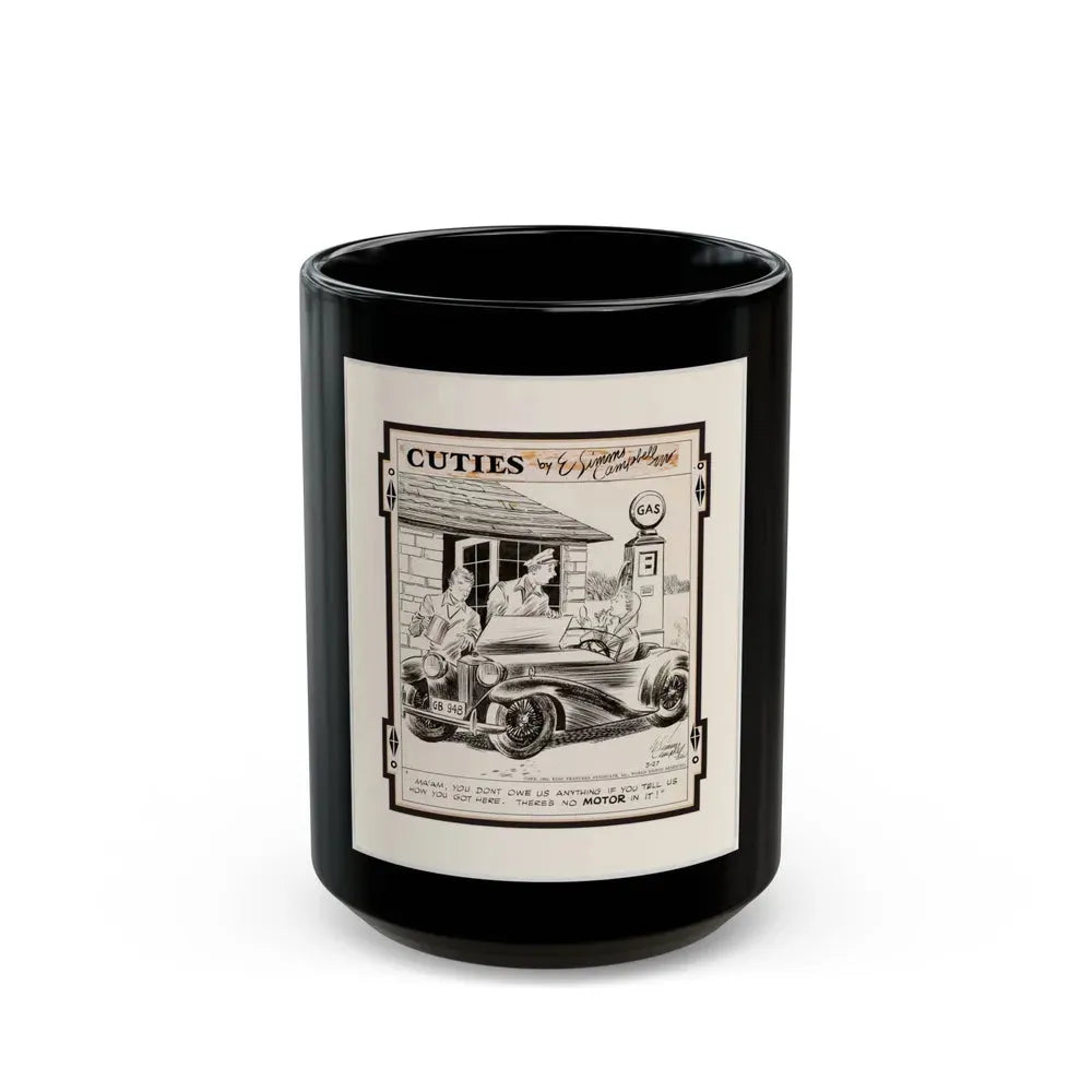 Cuties Single-Panel Comic Strip - Black Coffee Mug 15oz - Go Mug Yourself