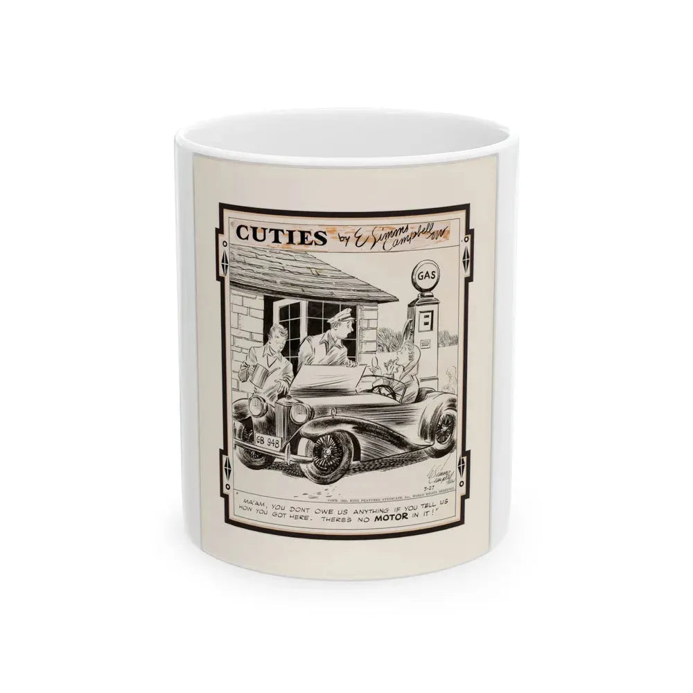 Cuties Single-Panel Comic Strip - White Coffee Mug 11oz - Go Mug Yourself