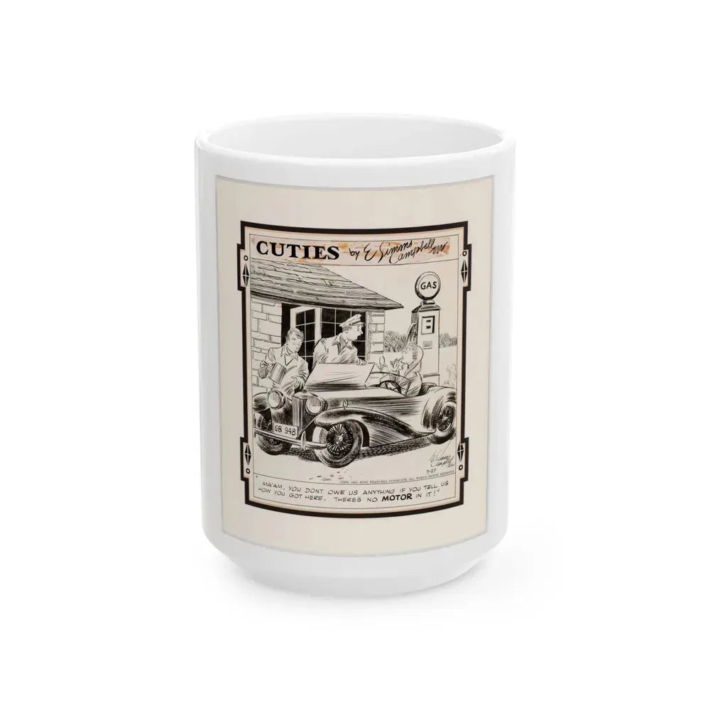 Cuties Single-Panel Comic Strip - White Coffee Mug 15oz - Go Mug Yourself
