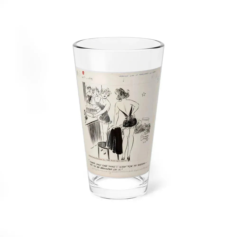 Cuties Single Panel Gag Comic Strip - Pint Glass 16oz 16oz - Go Mug Yourself