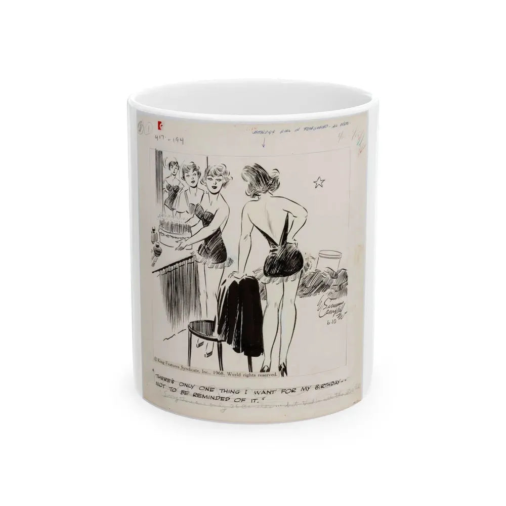 Cuties Single Panel Gag Comic Strip - White Coffee Mug 11oz - Go Mug Yourself