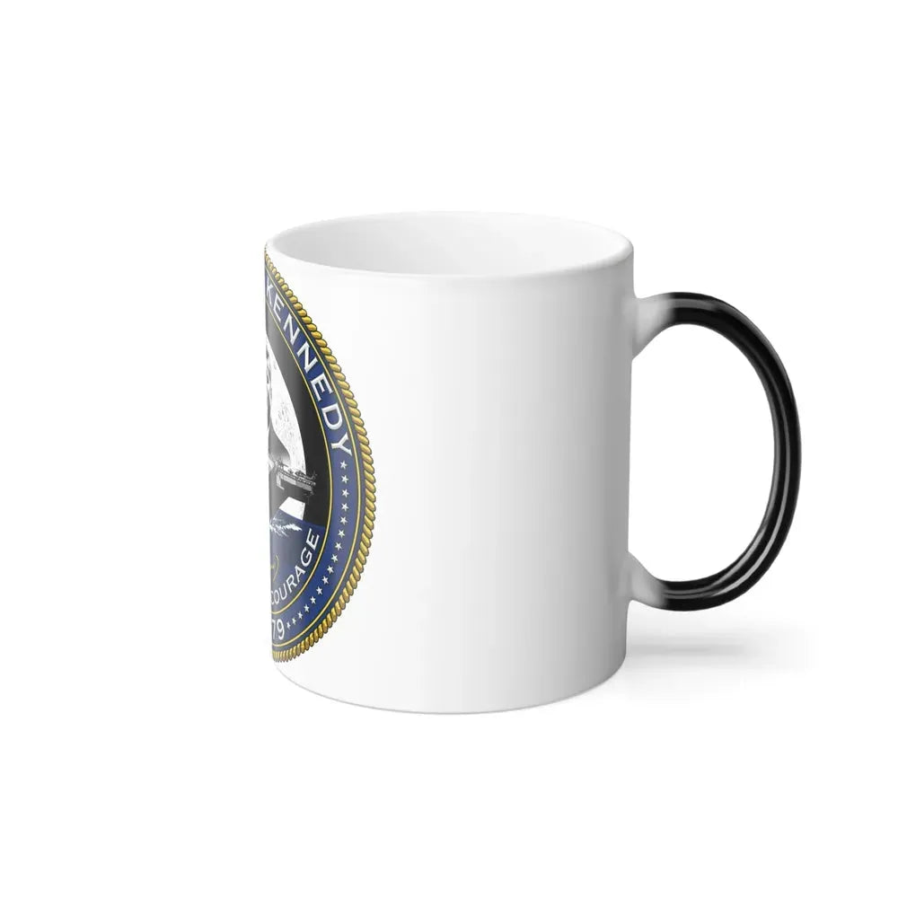 CVN 79 USS John F Kennedy (U.S. Navy) Color Changing Mug 11oz - Go Mug Yourself