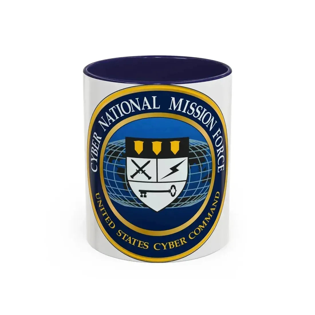 Cyber National Mission Force (U.S. Army) Accent Coffee Mug 11oz Navy - Go Mug Yourself