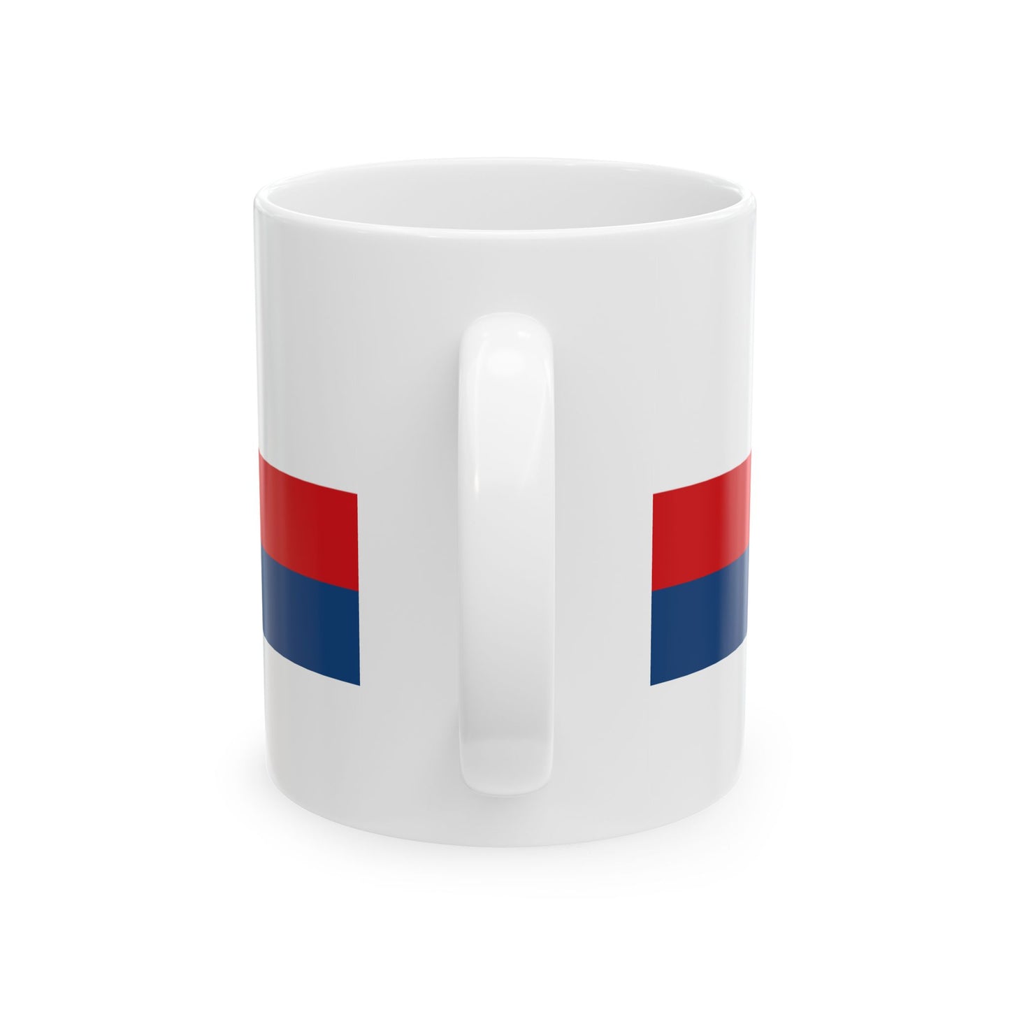 Czech Republic tricolour ribbon 2x9 (Czech Republic) White Coffee Mug-Go Mug Yourself