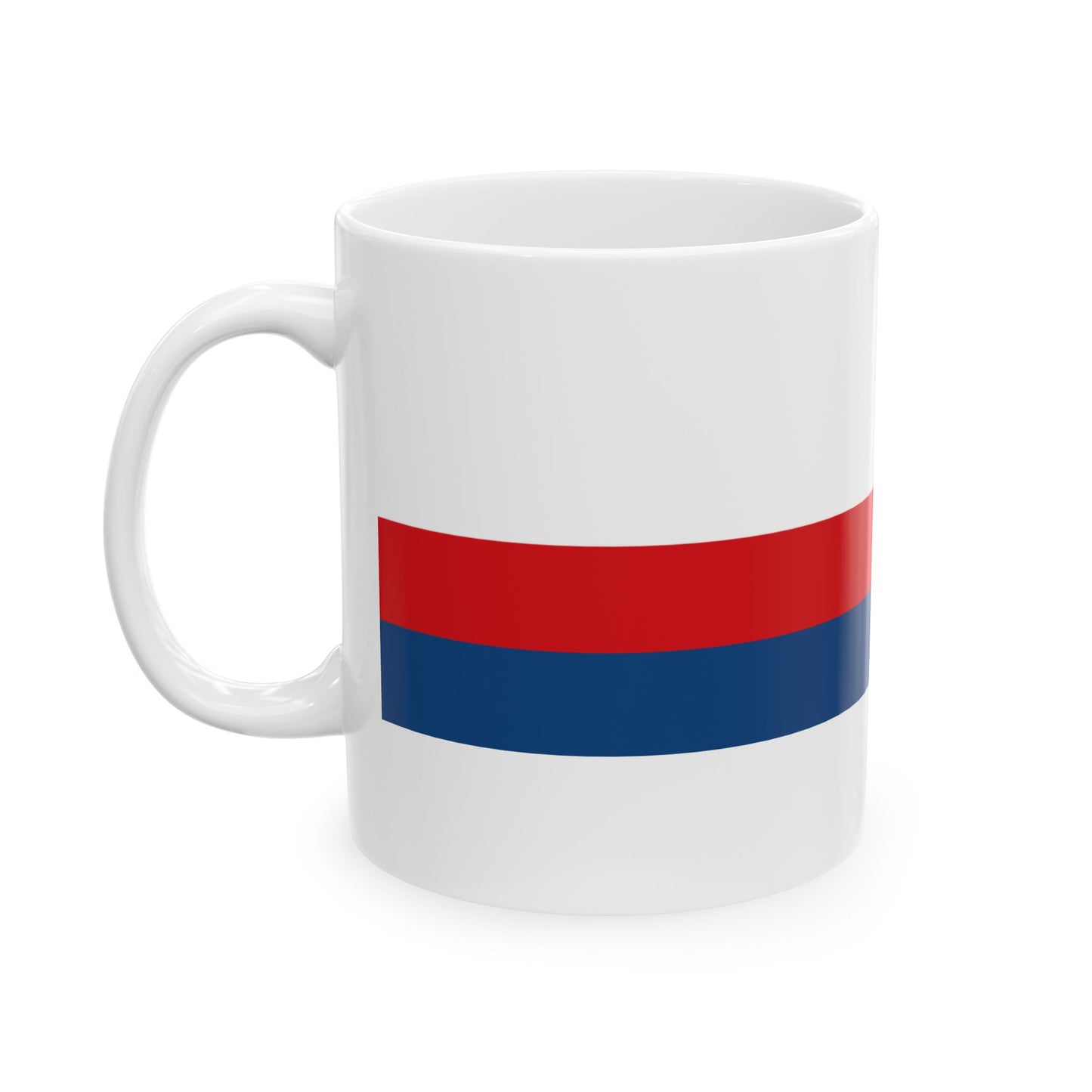 Czech Republic tricolour ribbon 2x9 (Czech Republic) White Coffee Mug-Go Mug Yourself