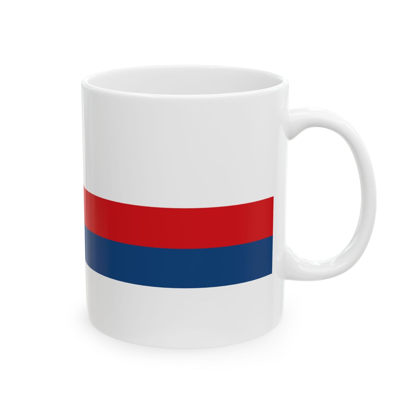 Czech Republic tricolour ribbon 2x9 (Czech Republic) White Coffee Mug-Go Mug Yourself