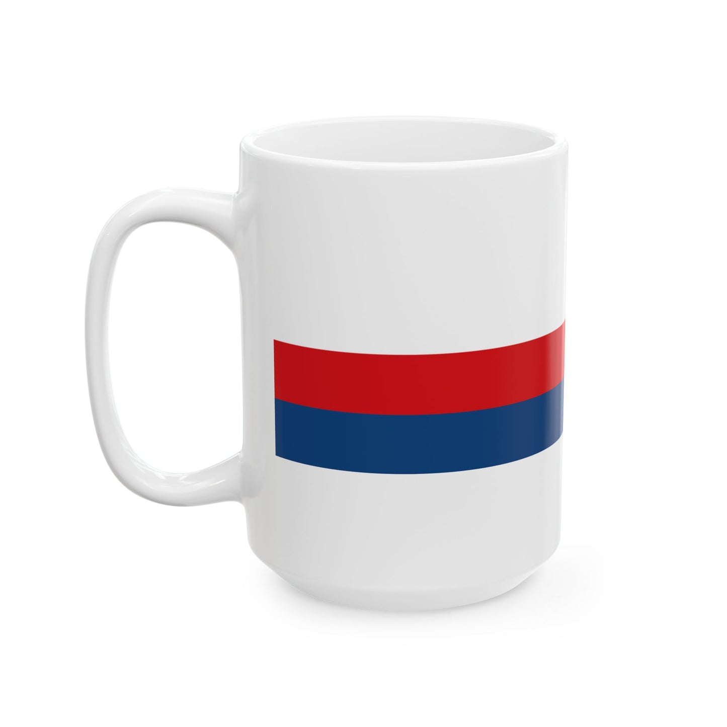 Czech Republic tricolour ribbon 2x9 (Czech Republic) White Coffee Mug-Go Mug Yourself