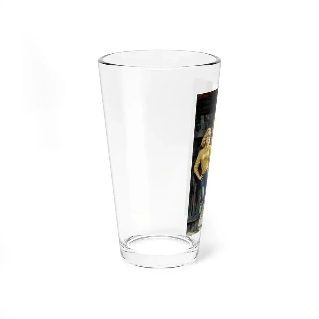 D for Delinquent, paperback book cover, 1958 - Pint Glass 16oz - Go Mug Yourself