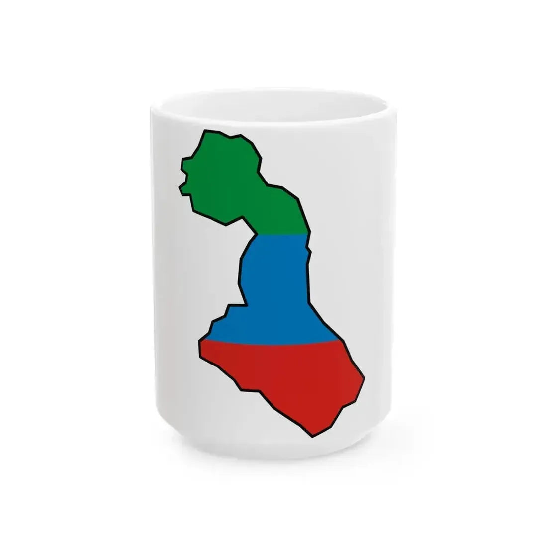 Dagestan-geo-stub (Russia) White Coffee Mug 15oz - Go Mug Yourself