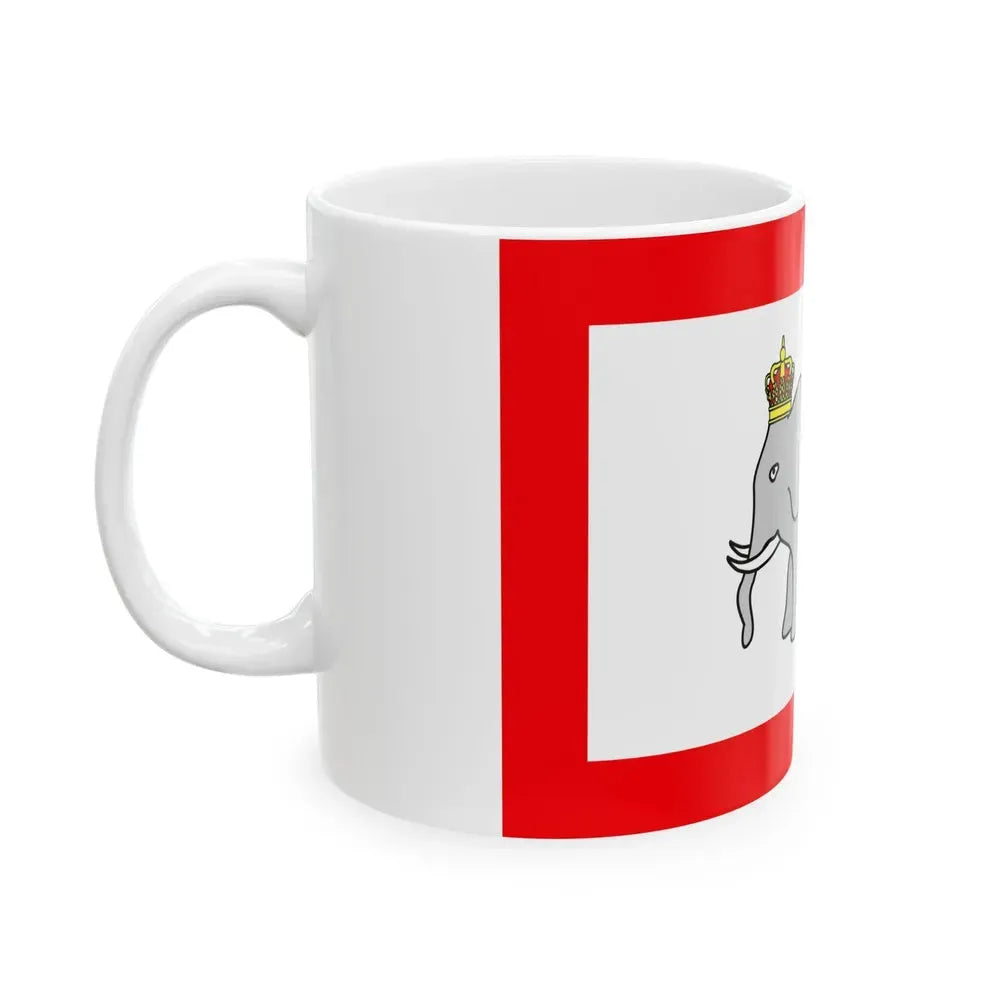 Dahomey flag 1889 (Benin) White Coffee Mug - Go Mug Yourself