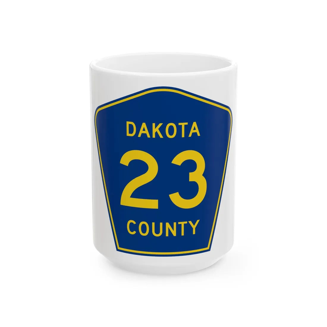 Dakota County Route 23 (Minnesota) (Road Sign) White Coffee Mug 15oz - Go Mug Yourself