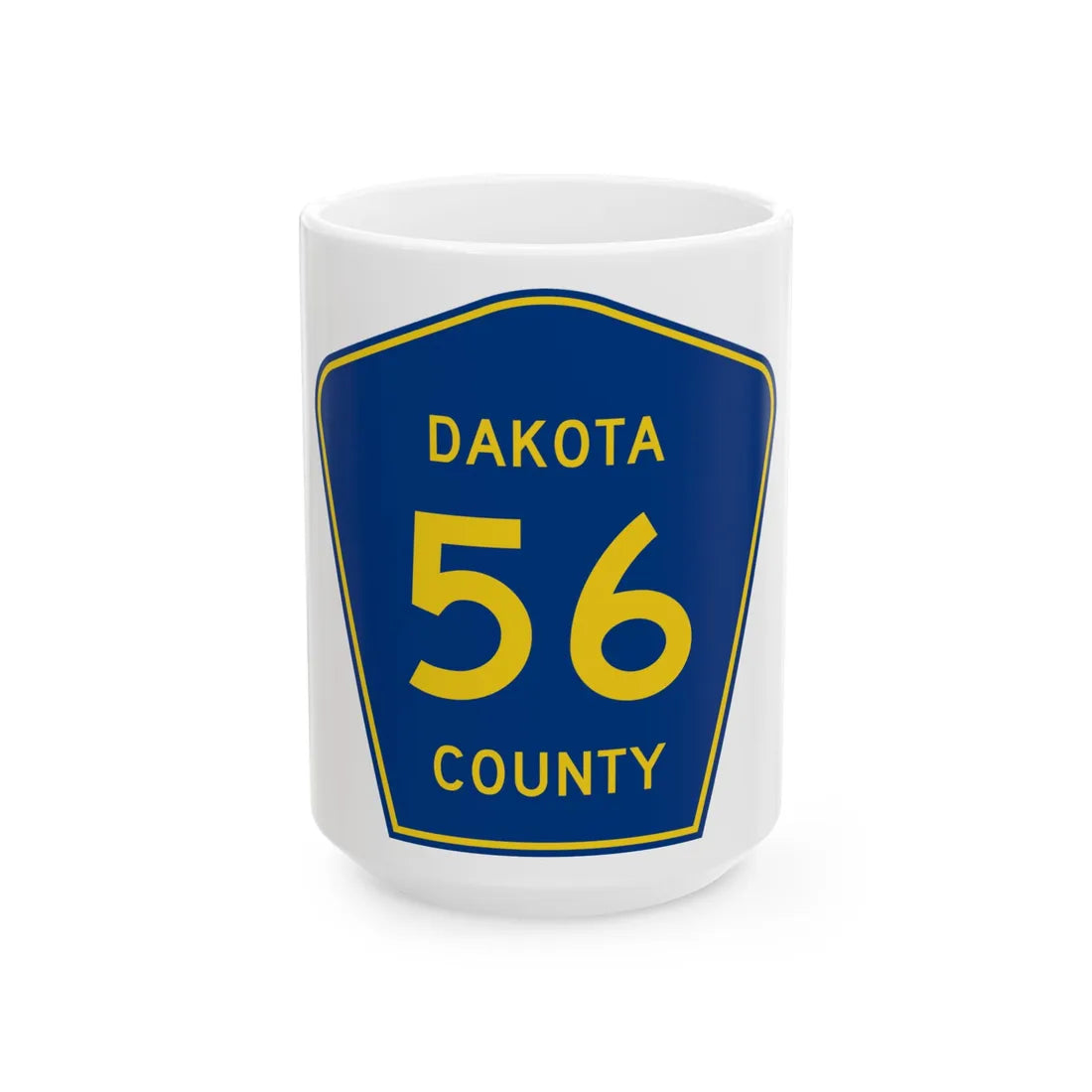 Dakota County Route 56 (Minnesota) (Road Sign) White Coffee Mug 15oz - Go Mug Yourself