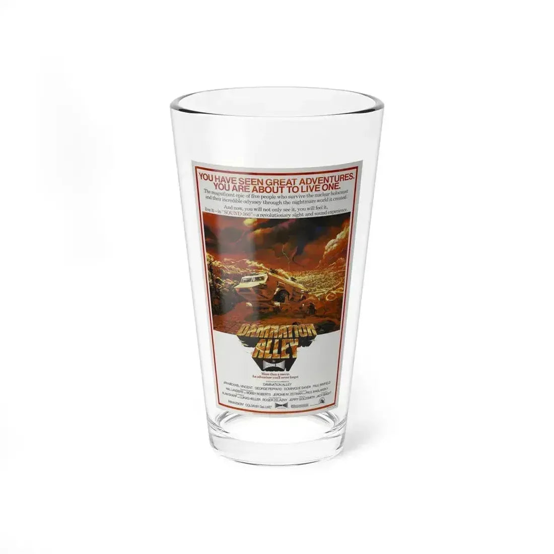 DAMNATION ALLEY (2) 1977 Movie Poster - Pint Glass 16oz 16oz - Go Mug Yourself