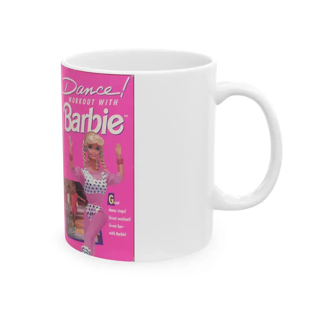 DANCE WORKOUT WITH BARBIE (VHS COVER) - White Coffee Mug - Go Mug Yourself