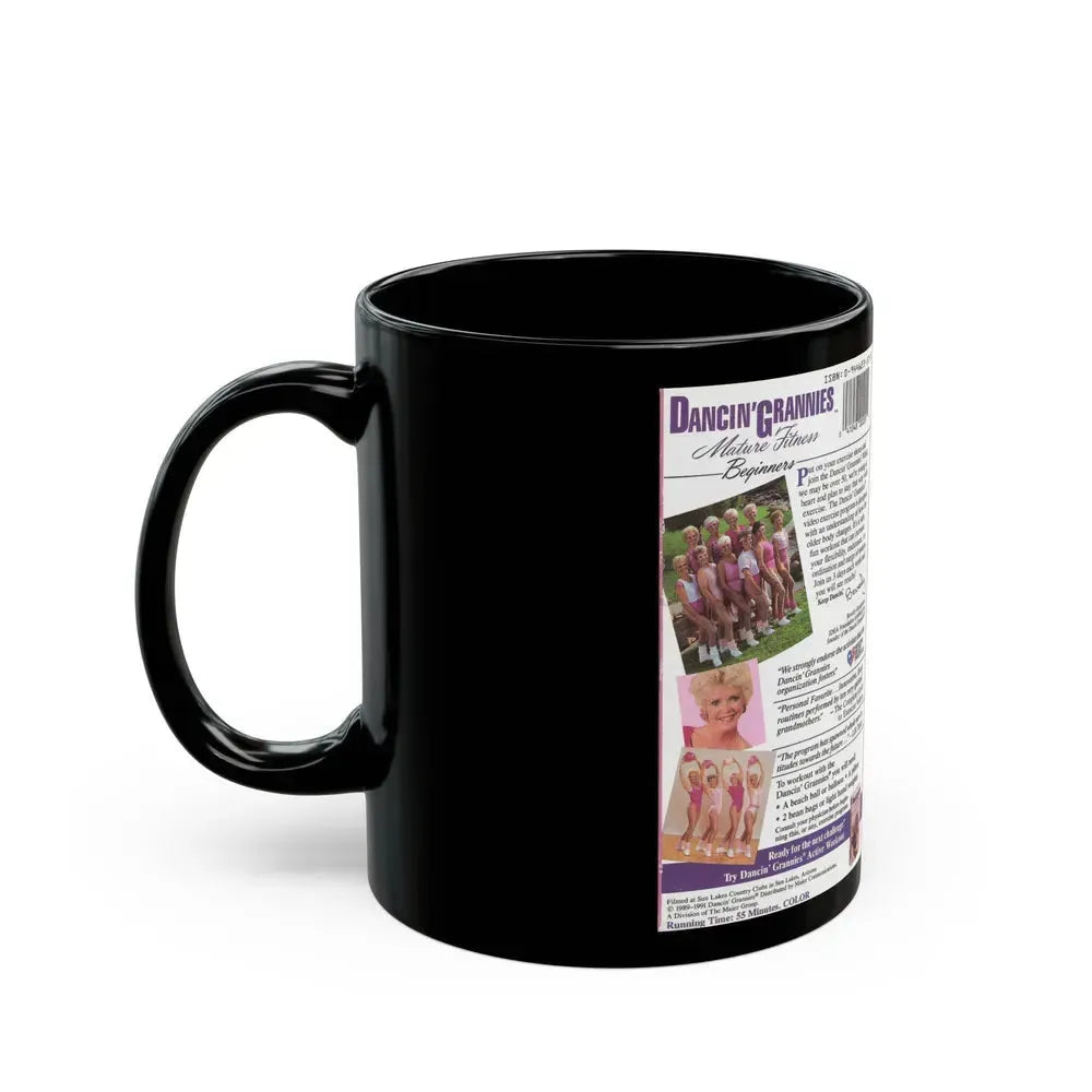 DANCIN GRANNIES MATURE FITNESS BEGINNERS (VHS COVER) - Black Coffee Mug - Go Mug Yourself
