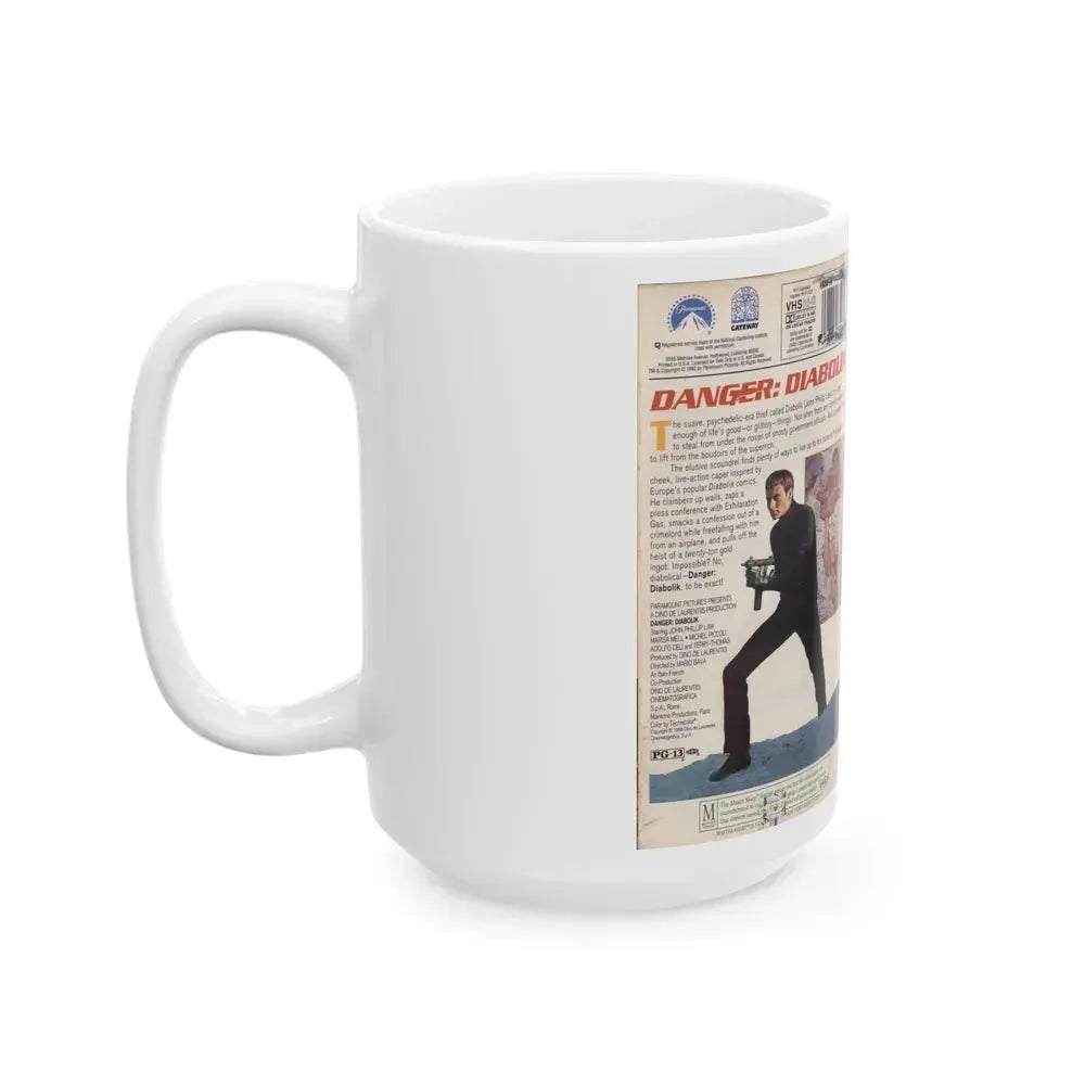 DANGER DIABOLIK (VHS COVER) - White Coffee Mug - Go Mug Yourself