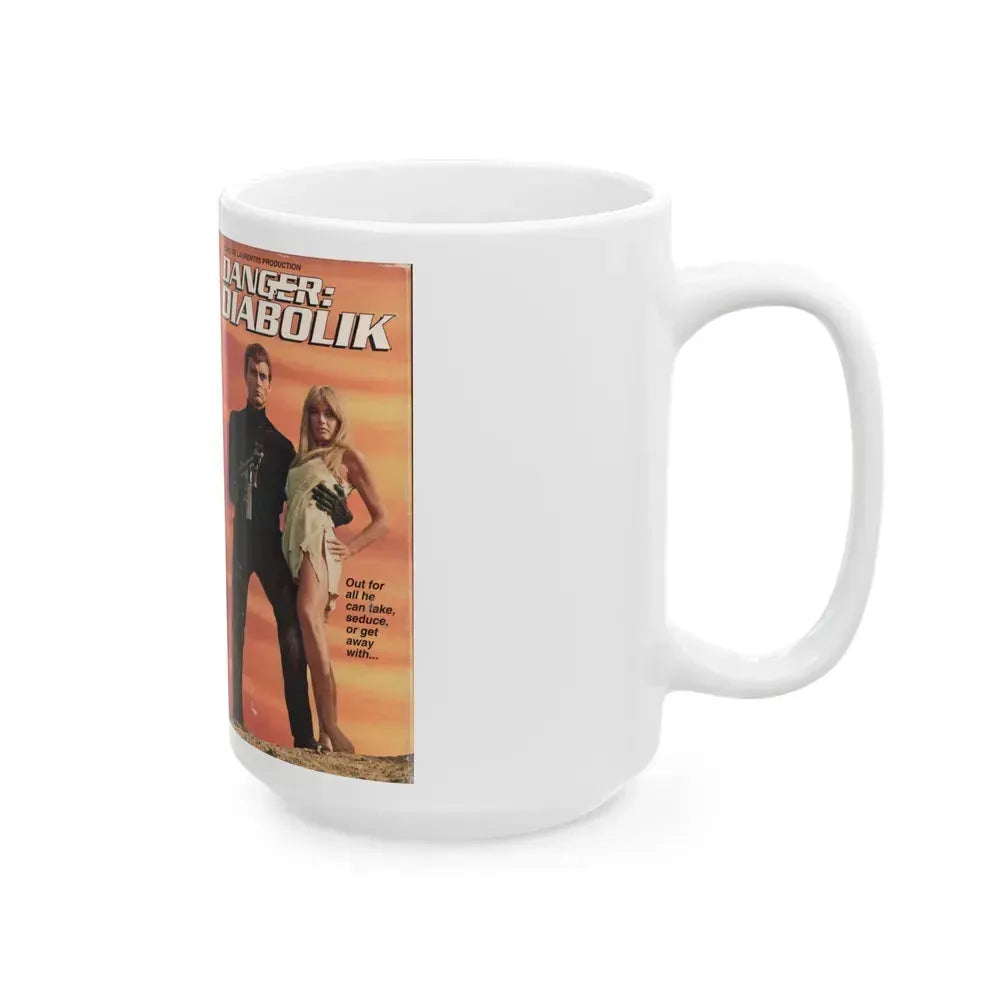 DANGER DIABOLIK (VHS COVER) - White Coffee Mug - Go Mug Yourself