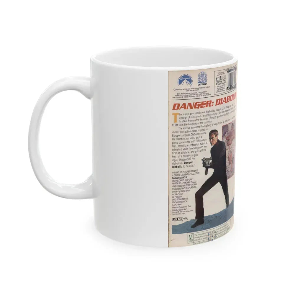 DANGER DIABOLIK (VHS COVER) - White Coffee Mug - Go Mug Yourself