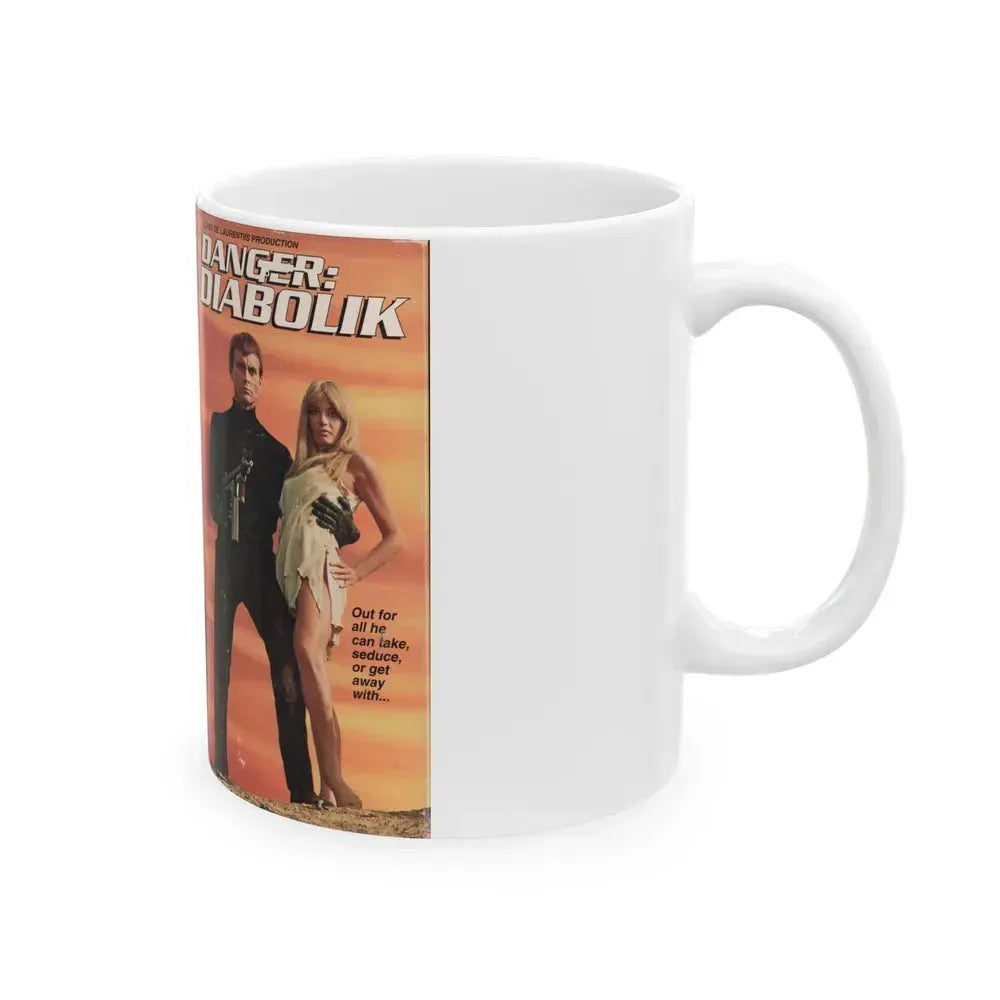 DANGER DIABOLIK (VHS COVER) - White Coffee Mug - Go Mug Yourself