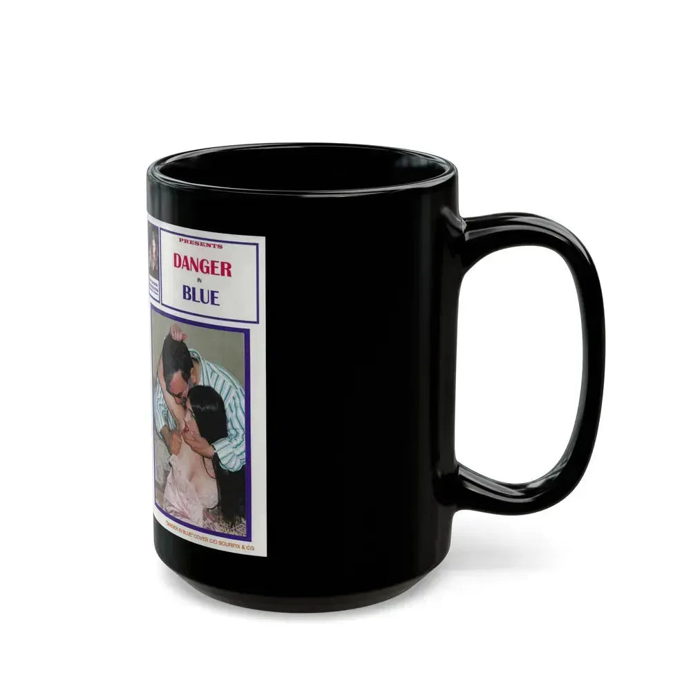 DANGER IN BLUE (VHS COVER) - Black Coffee Mug - Go Mug Yourself