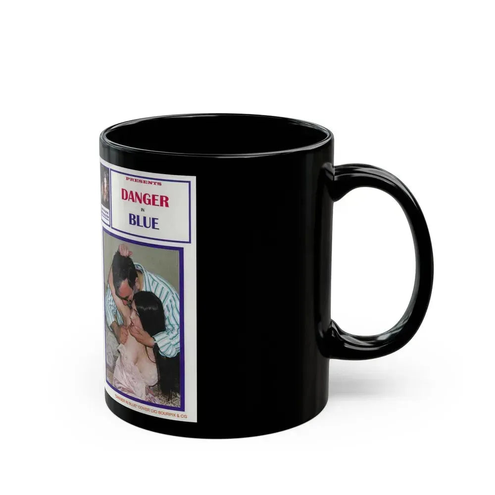 DANGER IN BLUE (VHS COVER) - Black Coffee Mug - Go Mug Yourself