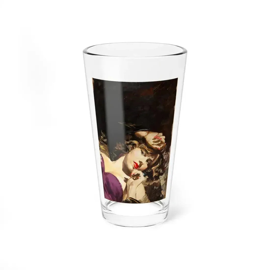 Danger In Paradise, Paperback Cover (Fawcett Gold Medal, 1953) - Pint Glass 16oz 16oz - Go Mug Yourself