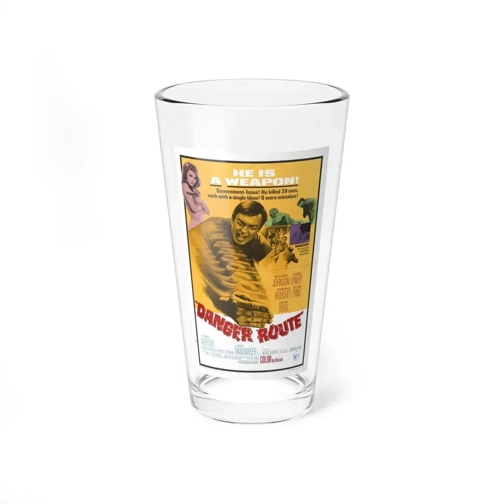 DANGER ROUTE 1967 Movie Poster - Pint Glass 16oz 16oz - Go Mug Yourself