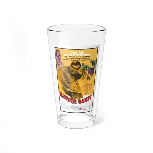 DANGER ROUTE 1967 Movie Poster - Pint Glass 16oz 16oz - Go Mug Yourself