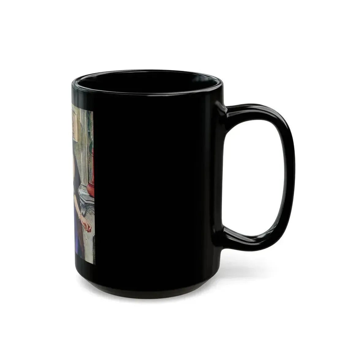 Dangerous Bluff by Thomas Walsh, The Saturday Evening Post, 1960 - Black Coffee Mug - Go Mug Yourself