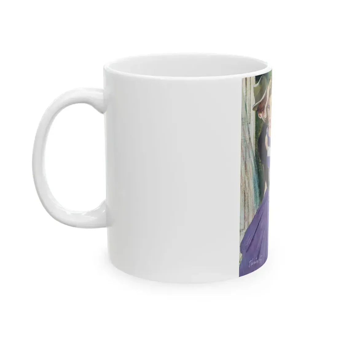 Dangerous Bluff by Thomas Walsh, The Saturday Evening Post, 1960 - White Coffee Mug - Go Mug Yourself