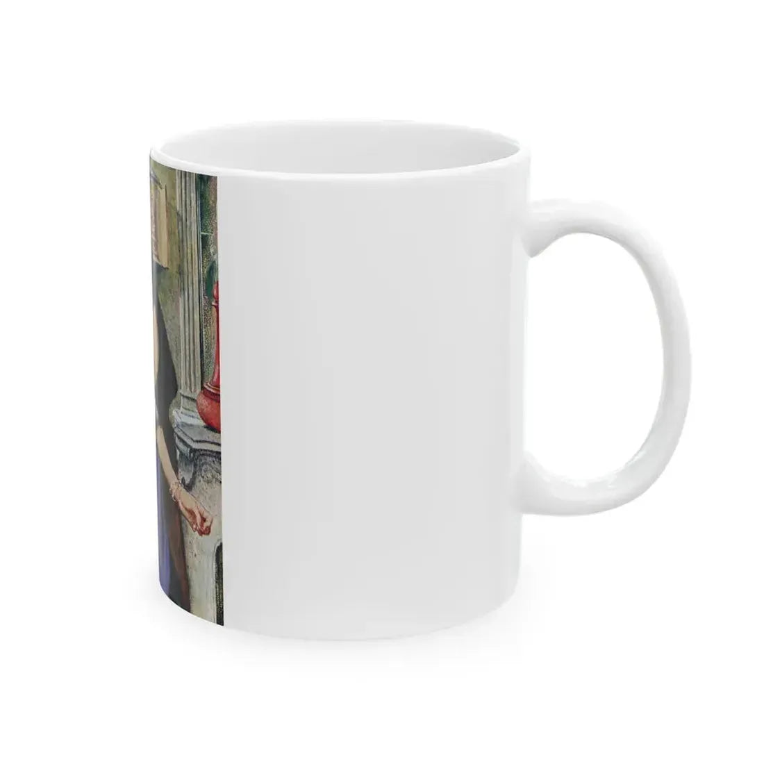 Dangerous Bluff by Thomas Walsh, The Saturday Evening Post, 1960 - White Coffee Mug - Go Mug Yourself