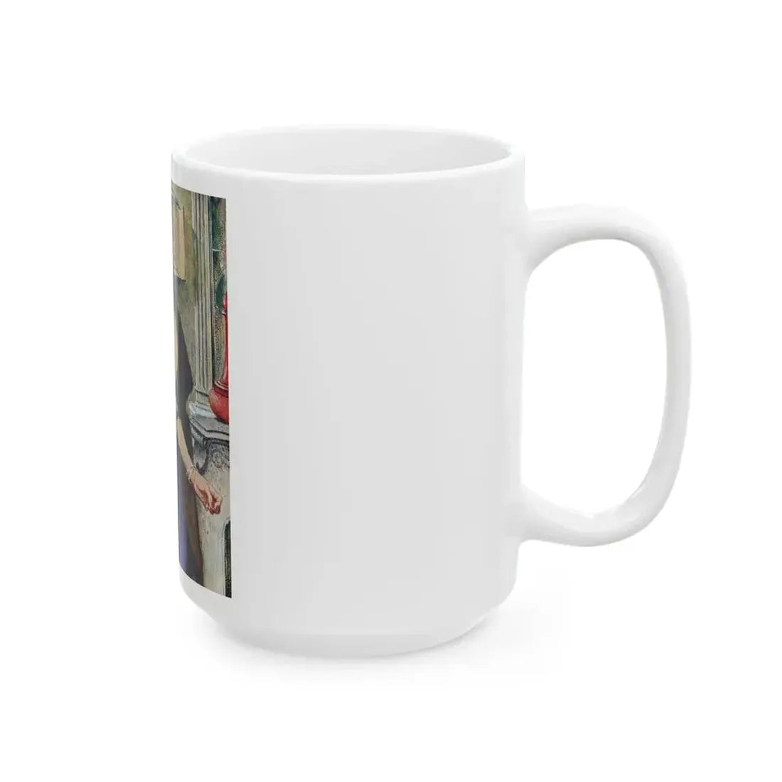 Dangerous Bluff by Thomas Walsh, The Saturday Evening Post, 1960 - White Coffee Mug - Go Mug Yourself