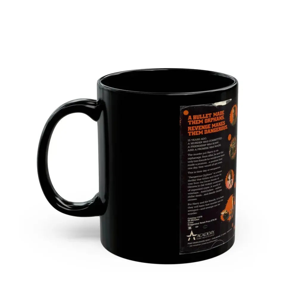 DANGEROUS ORPHANS (VHS COVER) - Black Coffee Mug - Go Mug Yourself