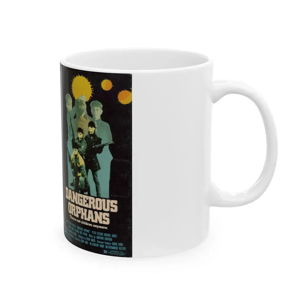 DANGEROUS ORPHANS (VHS COVER) - White Coffee Mug - Go Mug Yourself