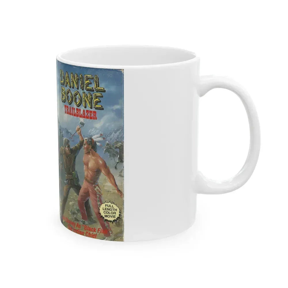 DANIEL BOONE TRAILBAZER (VHS COVER) - White Coffee Mug - Go Mug Yourself