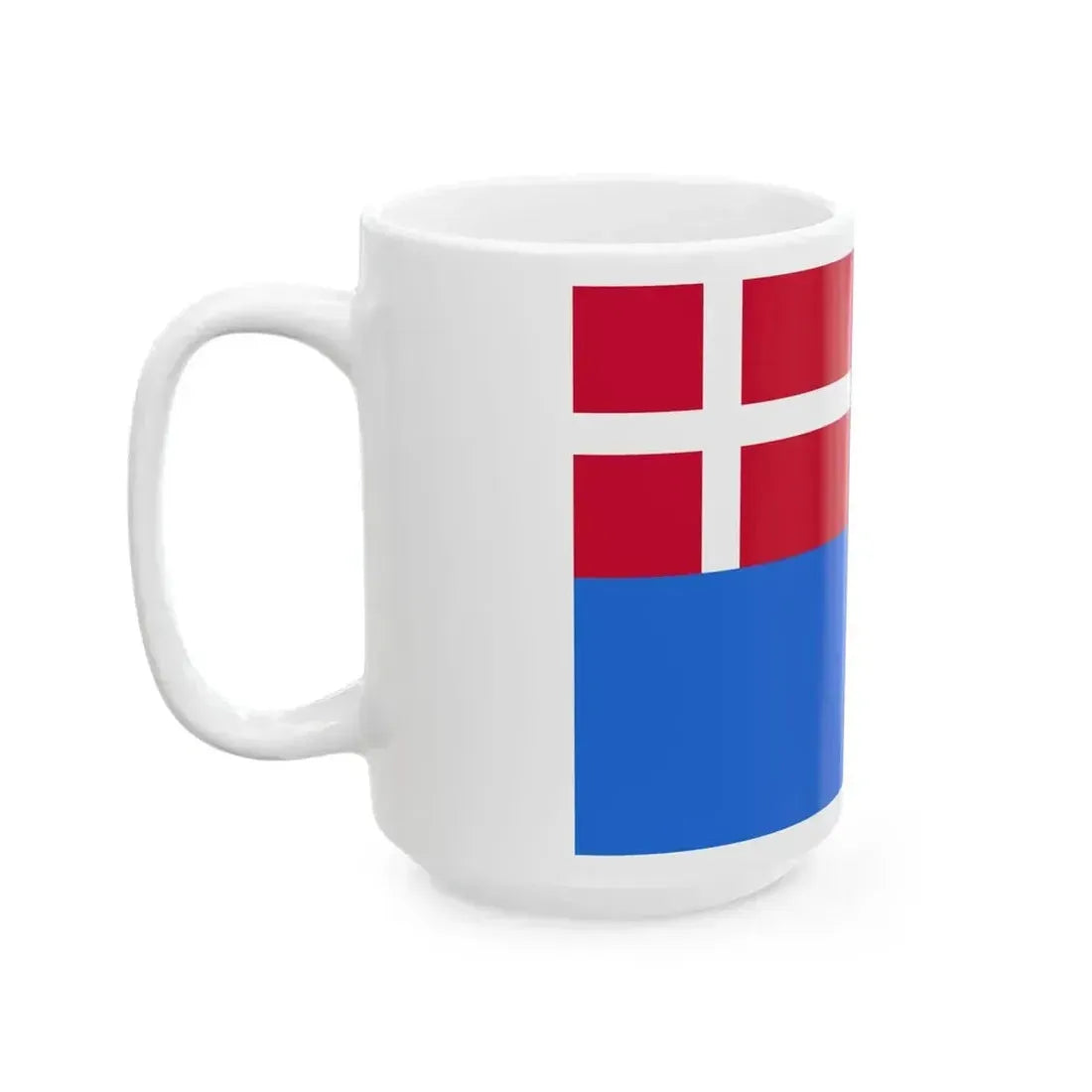 Danish blue ensign (Denmark) White Coffee Mug - Go Mug Yourself