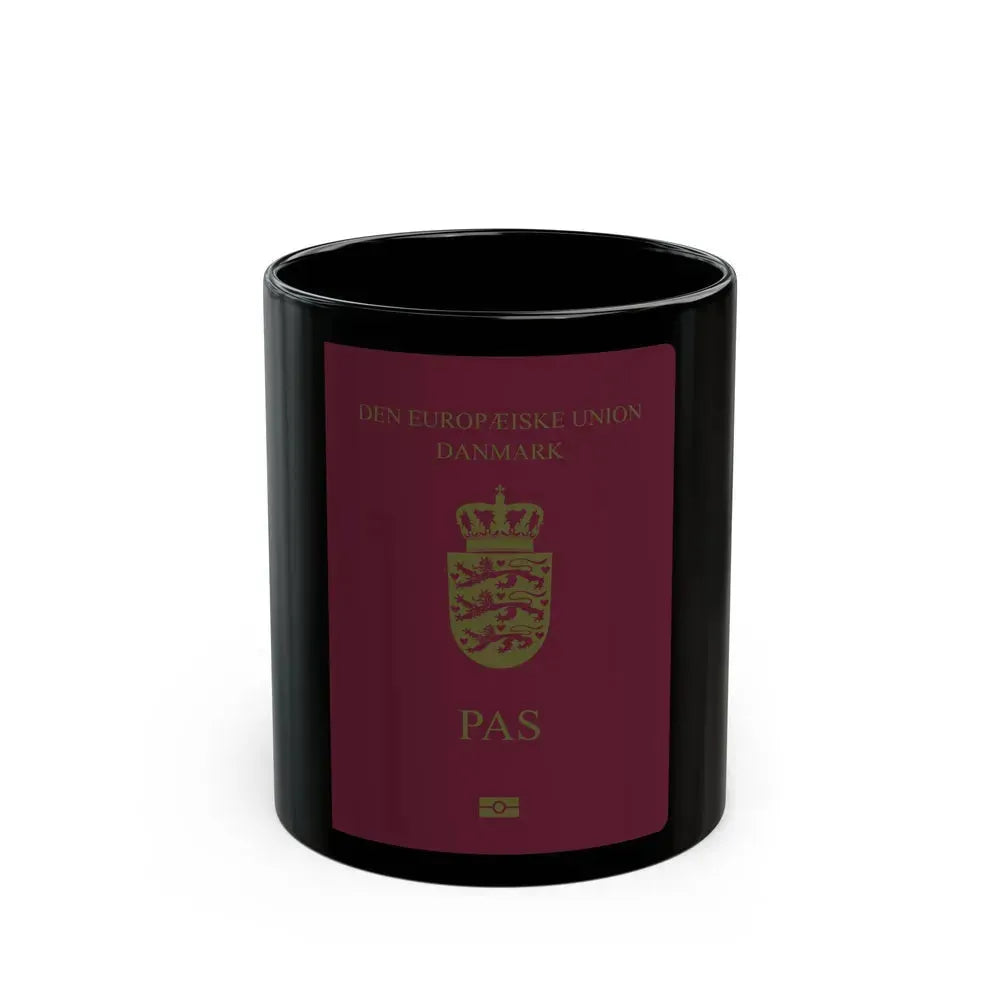 Danish Passport - Black Coffee Mug 11oz - Go Mug Yourself