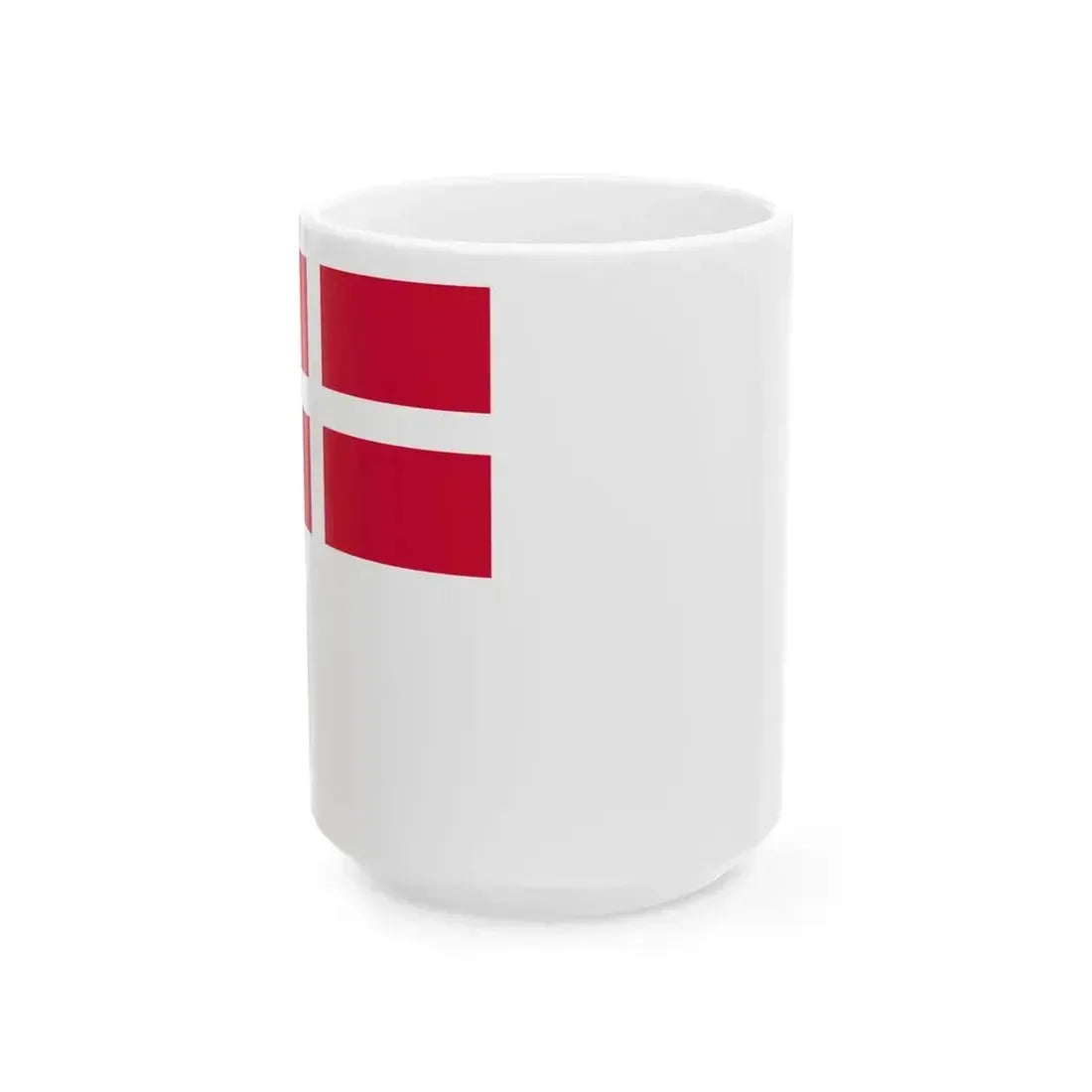 Danish White Ensign (Denmark) White Coffee Mug 15oz - Go Mug Yourself