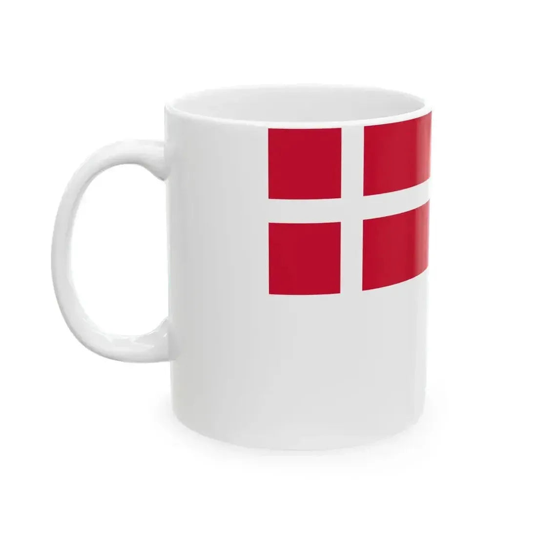 Danish White Ensign (Denmark) White Coffee Mug - Go Mug Yourself