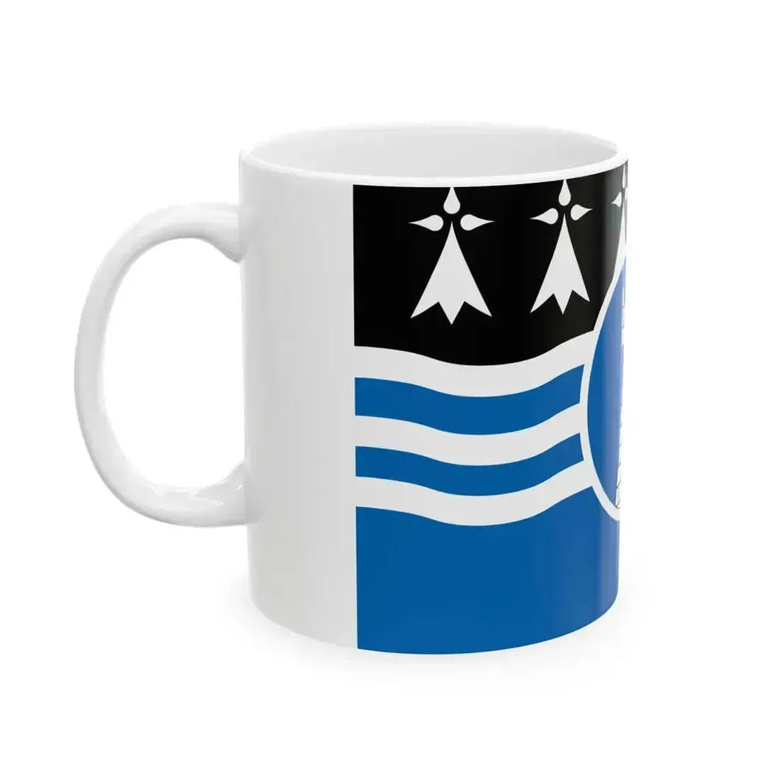 Dardoup traditional district flag (France) White Coffee Mug - Go Mug Yourself