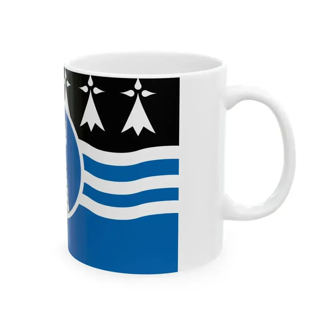 Dardoup traditional district flag (France) White Coffee Mug - Go Mug Yourself