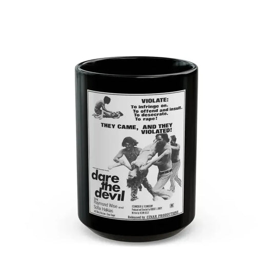 DARE THE DEVIL 1969 Movie Poster - Black Coffee Mug 15oz - Go Mug Yourself