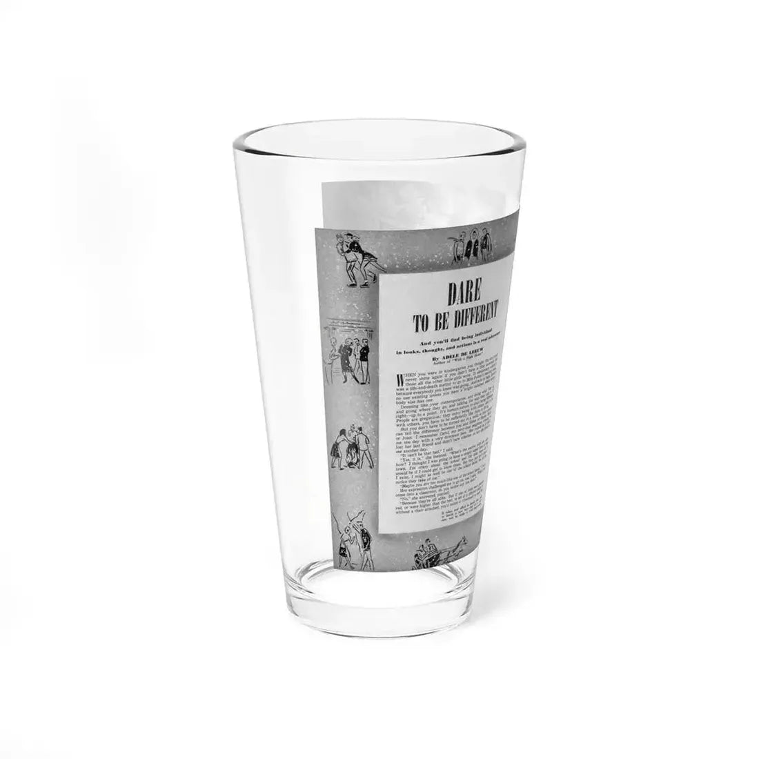 Dare To Be Different, Calling All Girls, January 1946 - Pint Glass 16oz - Go Mug Yourself