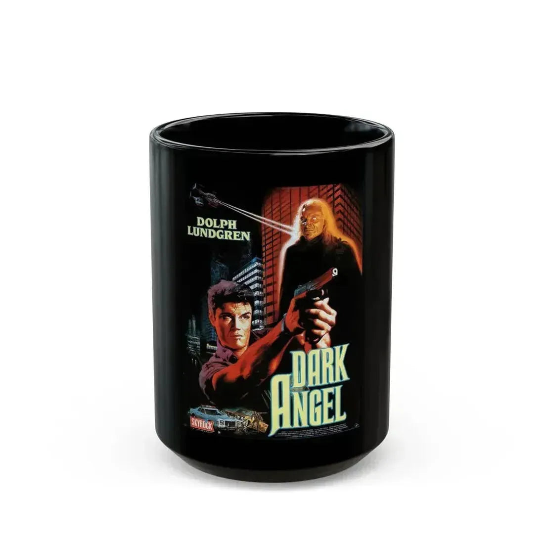 DARK ANGEL (I COME IN PEACE) 1990 Movie Poster - Black Coffee Mug 15oz - Go Mug Yourself